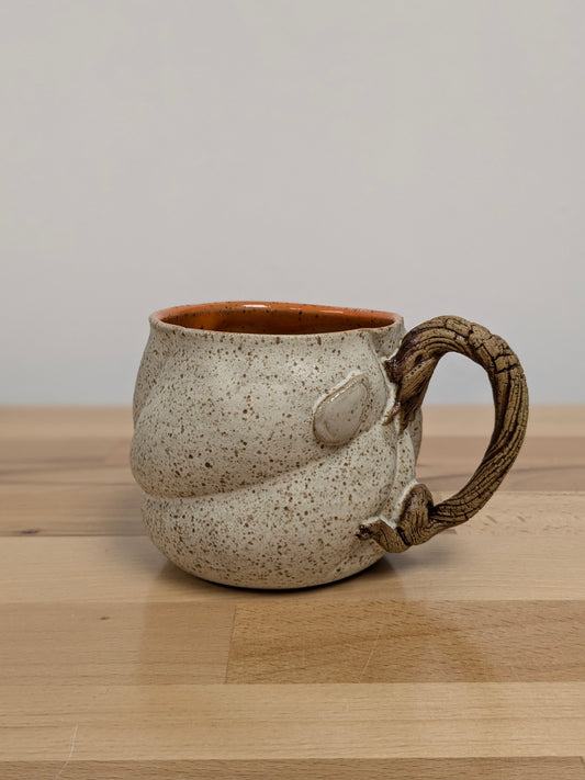 White Speckled Pumpkin Mug