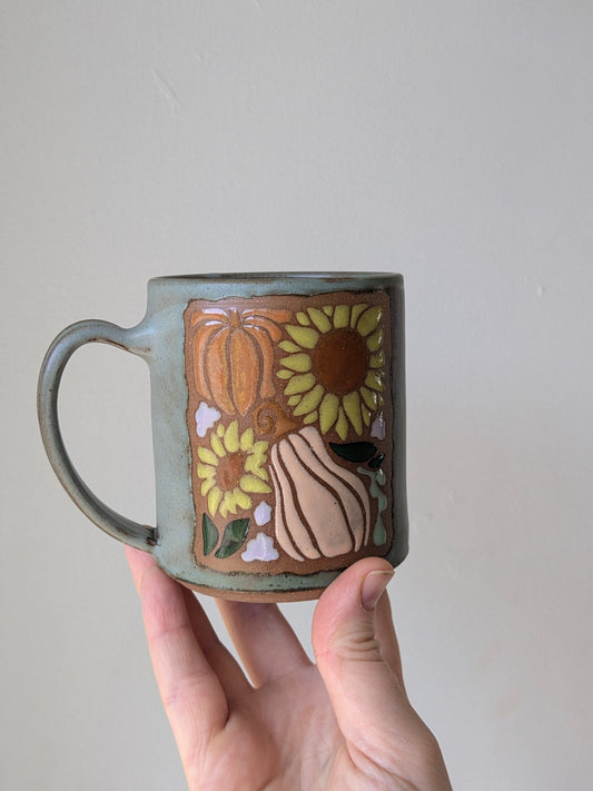 Sunflowers & Gourds Mug